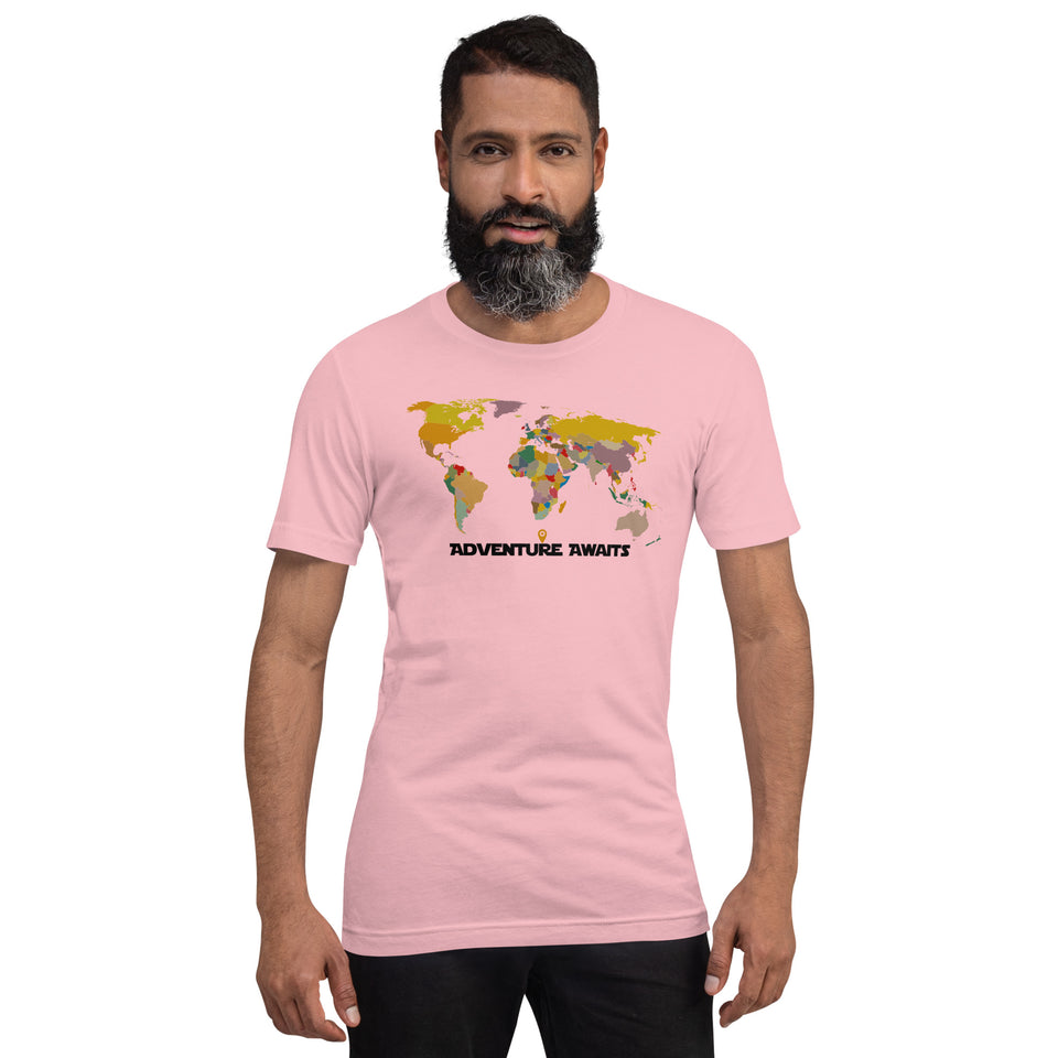 Adventure Awaits Map Unisex T-shirt