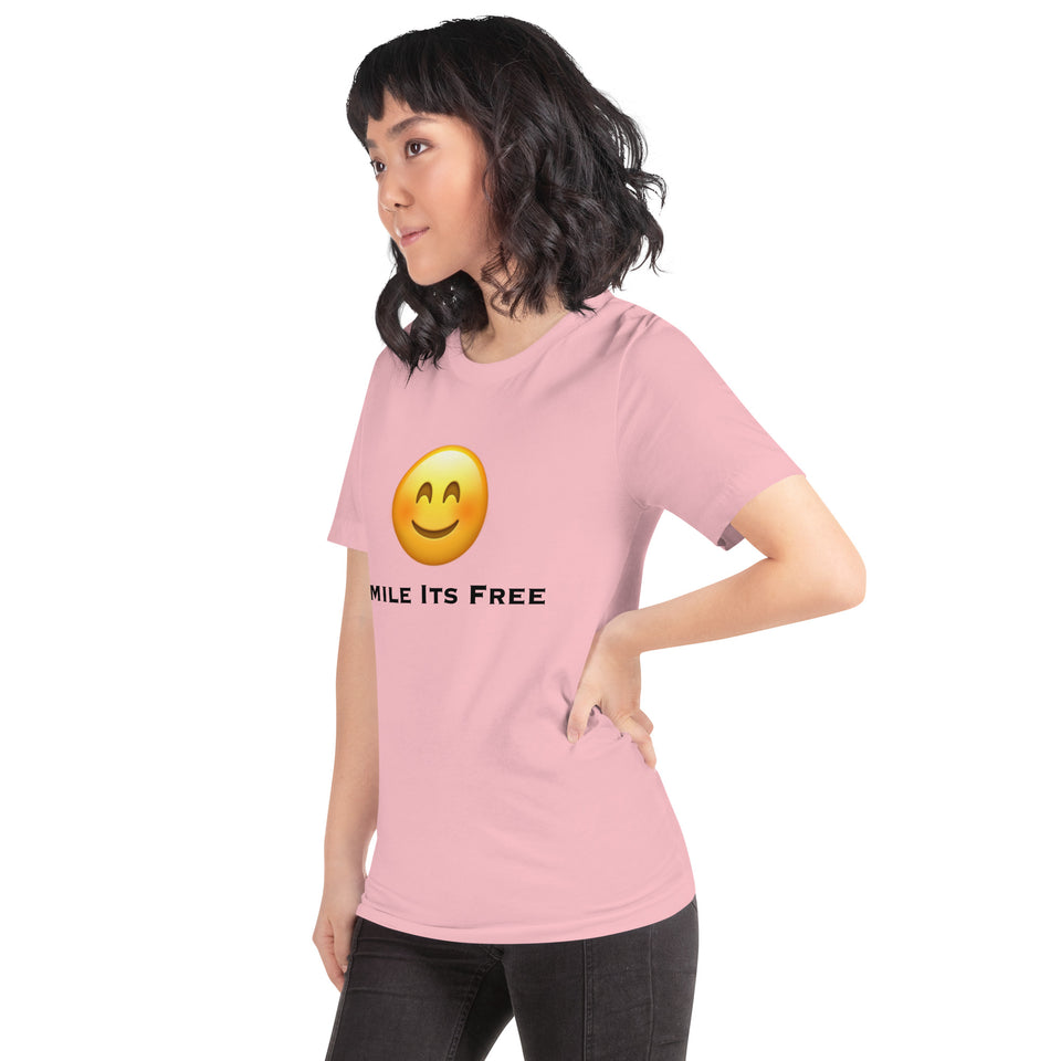 Smile Its Free Unisex t-shirt