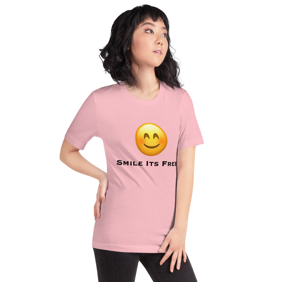 Smile Its Free Unisex t-shirt
