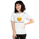 Smile Its Free Unisex t-shirt