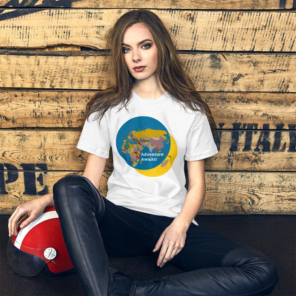 Adventure Awaits Globe Unisex T-shirt