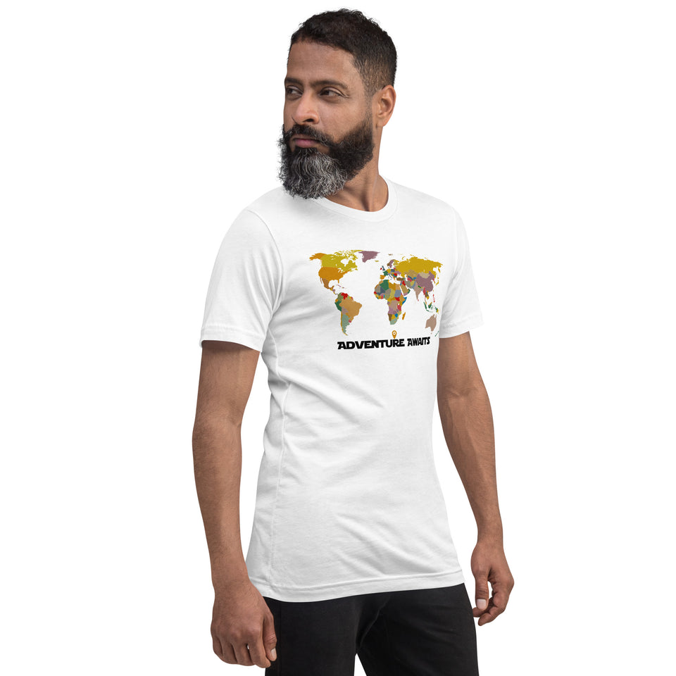 Adventure Awaits Map Unisex T-shirt